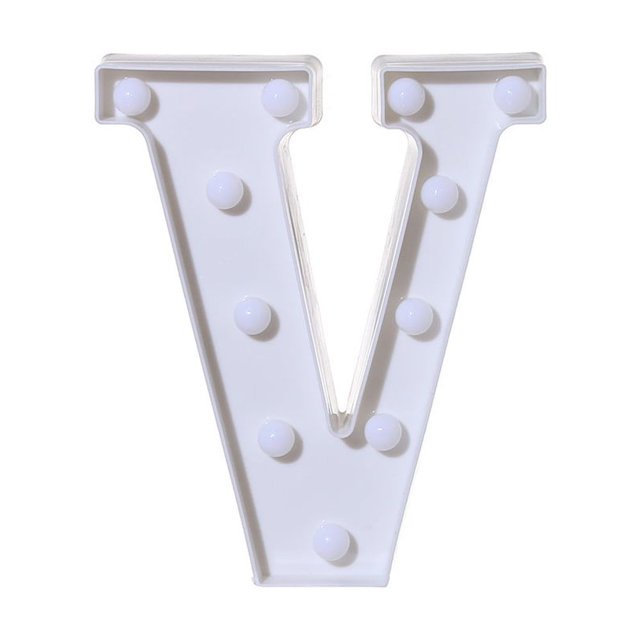 TopLLC Alphabet LED Letter Lights Light Up White Plastic Letters Standing Hanging A-M &