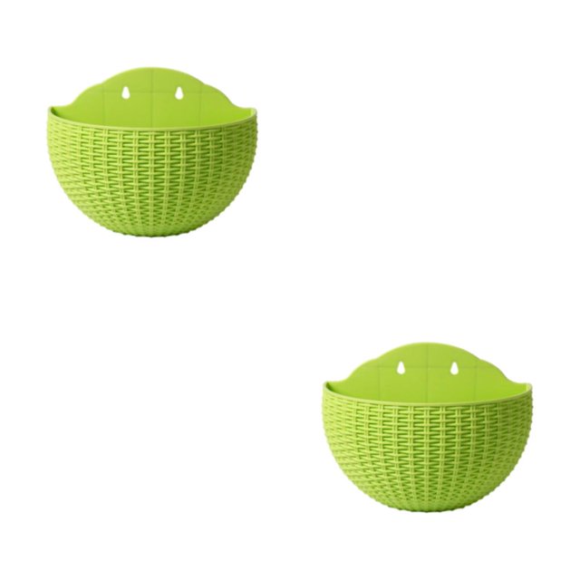 mmirethe Wall Plastic Pot With Drainage And Stylish And Durable Widely Used Flower Pot Light Green 2Set