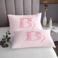 thumbnail image 3 of Erosebridal Pink Bow Coverlet Set King, Initial B Bedding Set, Princess Room Decor 3 Pieces, 3 of 5