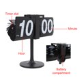 thumbnail image 3 of Flip Desk Clock Retro Digital Mechanical Battery Powered 12 Hours Quiet Automatic Page Turning Clock with Extended Rod for Living Room Office Study Commercial Space, 3 of 7