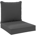 thumbnail image 1 of Outdoor Patio Chair Cushions Deep Seat Replacement Patio Cushions Set Grey, 1 of 10