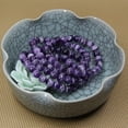 thumbnail image 4 of Natural African Amethyst Crystal Gemstone 8mm Round Beads Stretch Bracelet 7" Unisex, 4 of 5