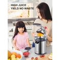 thumbnail image 4 of Electric Citrus Juicer Squeezer, Powerful Orange Juicer with Zine Alloy Die Casting Shell, Luxury Citrus Squeezer with Two Interchangeable Cones for Oranges of any Size, 4 of 6