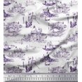 thumbnail image 1 of Soimoi Poly Georgette Fabric Yacht & Architecture Structure Architectural Printed Craft Fabric by The Yard 52 Inch Wide, 1 of 3