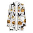 thumbnail image 4 of CEHVOM Cardigan à Imprimé d'Animaux d'Halloween pour Femmes, Chat, Citrouille, Manteau d'Automne, 4 of 5