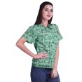 thumbnail image 3 of Moomaya Chemise à Manches Mi-Longues Imprimée pour Femmes, Col Boutonné, Haut Décontracté, 3 of 5