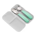thumbnail image 1 of Stainless Steel Kids Travel Utensil Set, Portable Spoon Fork Training Cutlery with Case, 1 of 7