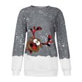 thumbnail image 4 of Fridja Femmes Mode O-Cou Noël Manches Longues Tops Chemisier Pull Sweat-Shirt, 4 of 9