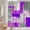 Violet Rose Gris, variante sur Rideau de Douche Rose Vif Turquoise Sarcelle Gris Rose Brûlé Abstrait Coups de Pinceau Peinture Art Moderne Tissu Ensembles de Rideaux de Salle de Bain avec Crochets