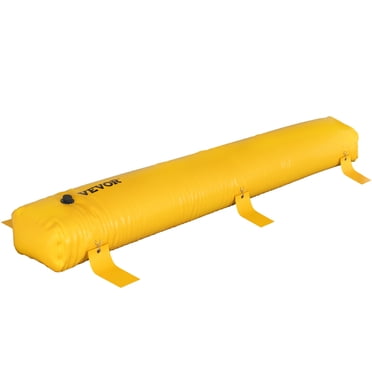 VEVOR Flood Barrier 12 ft Length x 12 in Height Sandbag Alternative Water Barrier for Flooding Reusable PVC Water Diversion Tubes