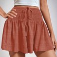 thumbnail image 2 of Summer Clearance 2025! Womens Plus Size Pants,Women's Summer Fashion Solid Color Drawstring Shorts, 2 of 5