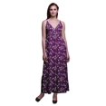 thumbnail image 1 of Bimba Robe Longue Maxi à Bretelles Spaghetti Ajustables Imprimée d'Oiseaux, Tenue de Plage d'Été - Grand, 1 of 5
