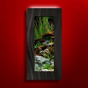 Aussie Aquariums 2.0 Wall Mounted Aquarium - Verticali Brushed Black