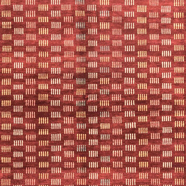 Ahgly Company Tapis d'Intérieur Carrés Abstraits Rouges Abstraits pour Aire, 3 Pieds Carré