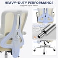 thumbnail image 4 of Ergonomic High-Back Office Chair with Footrest and Headrest, Mesh Desk Chair with Adjustable Lumbar Support, Rolling Swivel Computer Chair for Home Office or Gaming Room(Beige), 4 of 7