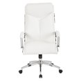 thumbnail image 2 of Executive Faux Leather High Back Chair in White with Padded Arms, 2 of 5