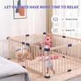 thumbnail image 4 of Pemberly Row Baby Solid Wood Saftey Gate with Blue connector, 4 of 4