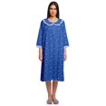 thumbnail image 1 of Moomaya Chemise de Nuit en Coton pour Femmes Imprimée à Col Rond avec Patte de Boutonnage, 1 of 6