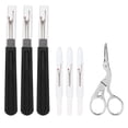 thumbnail image 2 of Tbest Kit de Rippeur de Couture Durable en Acier Inoxydable Poignées Pratiques pour Enlever les Fils pour Couture Broderie Quilting, Outil de Retrait de Couture, 2 of 8