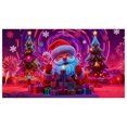 thumbnail image 1 of Liyamei Garage Door Cover Banner Reactive Design With 2 Lighting Modes For Festive Outdoor Fluorescent Glows In Dark With Cartoon Santa Party Xmas Decorat, 1 of 5