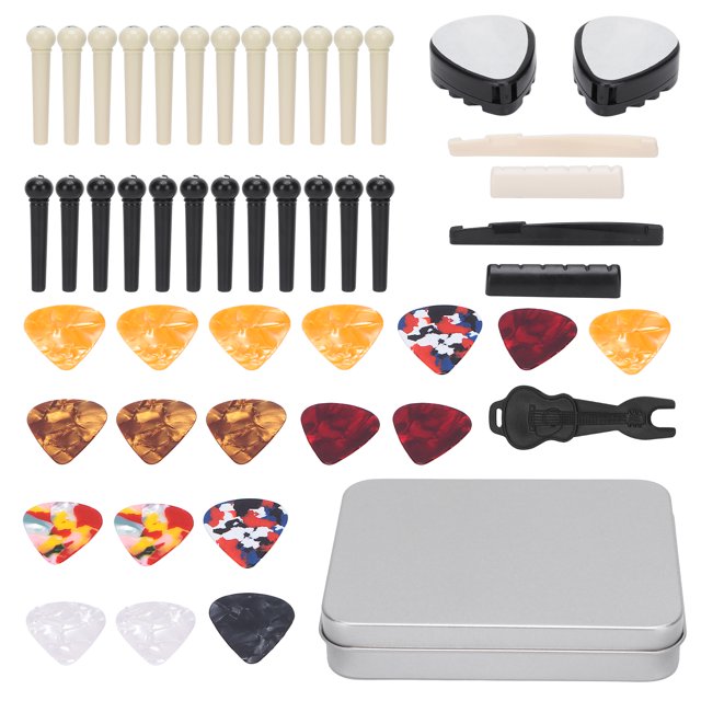 Guitare Accessoires Ensemble Chevalet Broche Celluloïd Pics Écrous Selles Détachant Pièces de Remplacement