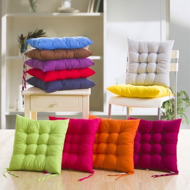Meitianfacai 2PCS Chair Cushion Super Soft Thickened Washable Square Seat Cushion Ergonomic Design Chair Cushions Seat Cushions Chair Pads for Kitchen Dining Room(15.7" × 15.7")