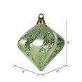 thumbnail image 2 of Vickerman 6'' Celadon Candy/Glitter Swirl Diamond Christmas Ornament, 2 of 2
