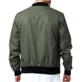 thumbnail image 3 of Qertyioot Manteau Décontracté pour Hommes à Fermeture Éclair, Uni, Col Montant, à Manches Longues, 3 of 6