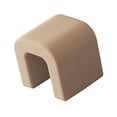 thumbnail image 2 of Elodie Vanity Stool Decorative Fleece Foot Stool for Living Room Hallway Home Decor Khaki, 2 of 8