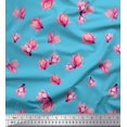 thumbnail image 1 of Soimoi Poly Georgette Fabric Magnolia Floral Print Fabric by Yard 52 Inch Wide, 1 of 3