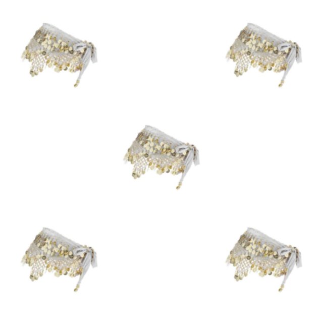 Thinsony Beautiful Belly Dance Waist Chain Intricate White 5Set