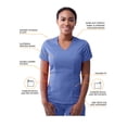 thumbnail image 4 of Adar Pro Scrub Set For Women - Modern V-Neck Scrub Top & Tailored Yoga Scrub Pants, 4 of 7