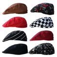 thumbnail image 3 of Unisex Beret Geometric Pattern Duck Mouth Style Men Women Pure Color Short Brim Chef Hat for Baker, 3 of 10