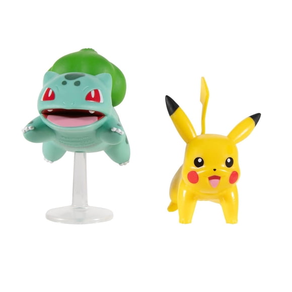 Pack de figurines de combat Pokémon - Bulbizarre + Pikachu