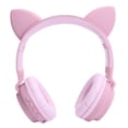 thumbnail image 1 of Cat Ear Headphone, On Ear Headphone LED Light Stereo Foldable  for Game for Music Pink, 1 of 7