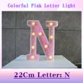 thumbnail image 2 of JilgTeok 1 Packs Colorful Light Up Letters LED Letter Lights for Proposal Statement Birthday Party Wedding Home Bar Decoration Scene Decorative Light Clearance, 2 of 3