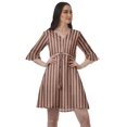 thumbnail image 1 of Moomaya Robe Courte à Cordon Imprimée en Poly-Crêpe Grande Taille Robes Chemise pour Femmes, 1 of 4