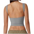 thumbnail image 4 of Timegard Cropped Tank Tops for Women Crew Neck Sleeveless Slim Fitted Shirts Solid Color Going out Tops, 4 of 6