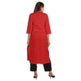 thumbnail image 4 of Moomaya Blouses Unies à Plis Nervurés pour Femmes Kurti Ethnique Indien Décontracté Kurta en Coton, 4 of 7