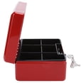 thumbnail image 4 of Cash Box, Safe Box Wth Key Security Lock Box Lock Case, For Home Office Red, 4 of 8