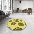 thumbnail image 4 of Ahgly Company Tapis d'Intérieur Lavables en Machine, Carrés Transitionnels Vert Jaune Foncé, Carrés de 3', 4 of 7