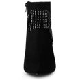 thumbnail image 4 of BLISSFUL STEP Women's Fringe Pointed Toe Stiletto Heel Ankle Boots, 4 of 7