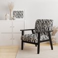thumbnail image 2 of Designart "Elegant Simplicity" Black Abstract Upholstered Accent Chair - Modern Arm Chair For Bedroom, 2 of 7