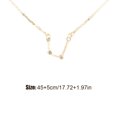 thumbnail image 4 of Ins Constellations Theme Friendship Necklace Rhinestone Comfortable Delicate with Display Card Pendant for Lover Festival Gifts Aquarius gold, 4 of 6