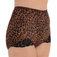 thumbnail image 2 of Women's Rago 919 Light Shaping V Leg Brief Panty with Lace (Black 2X), 2 of 4