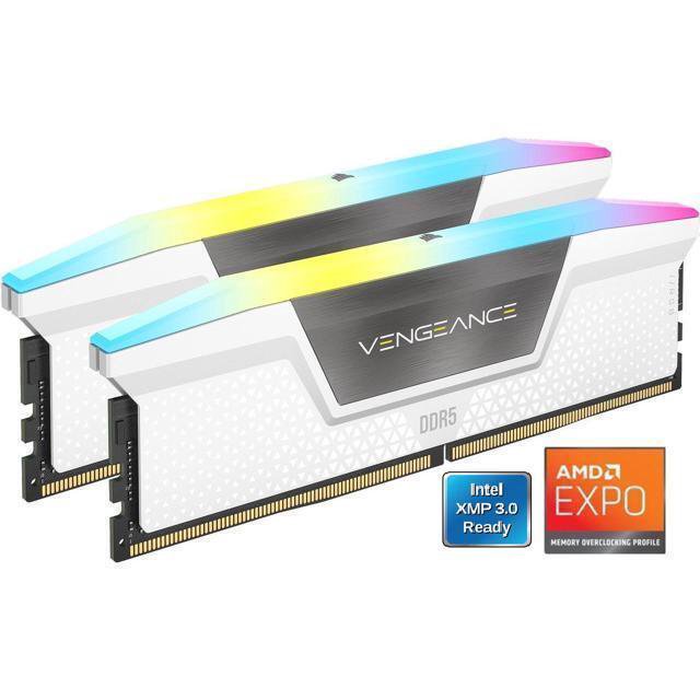 CORSAIR Vengeance 32GB (2 x 16GB) 288-Pin PC RAM DDR5 6000 (PC5 48000) Desktop Memory Model CMH32GX5M2D6000Z38W