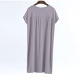 thumbnail image 2 of Besolor Chemises de Nuit Grande Taille pour Femmes Été Confortables à Manches Courtes Col Ras du Cou Vêtements de Nuit Chemises de Sommeil Robe de Nuit, 2 of 5