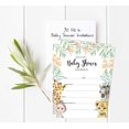 thumbnail image 2 of Inkdotpot 30 Fill In StyleBaby Shower Invitation Cards Safari Jungle Animals Blank Invites, 2 of 7