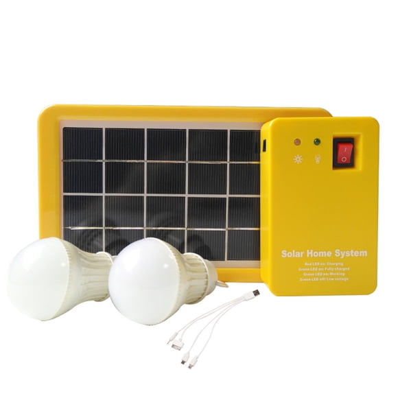 FlyFlise Portable Solar Lighting System Waterproof 3W Solar Panel 1W