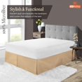 thumbnail image 3 of SGI Bedding 11 Inch Pleated Bed Skirt | Microfiber Bed Skirt | Fade Resistant, Wrinkle Free, Anti-static, Decorative, Extra Storage Space, Clutter-Free | Queen, Taupe, 3 of 5